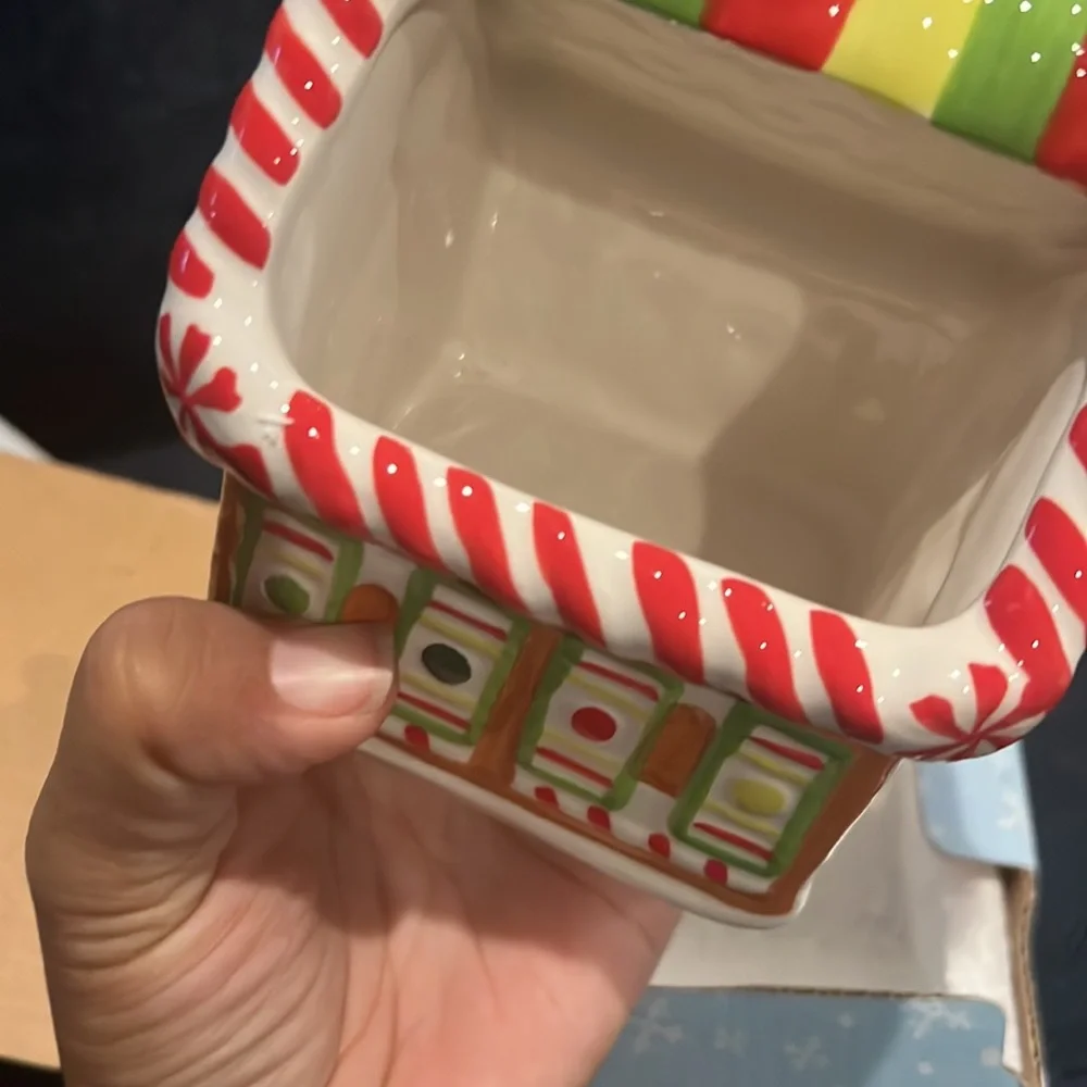 Pier 1 gingerbread‎ house dip bowl & spreader set